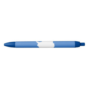 Patriotic Antarctica Flag Black Ink Pen