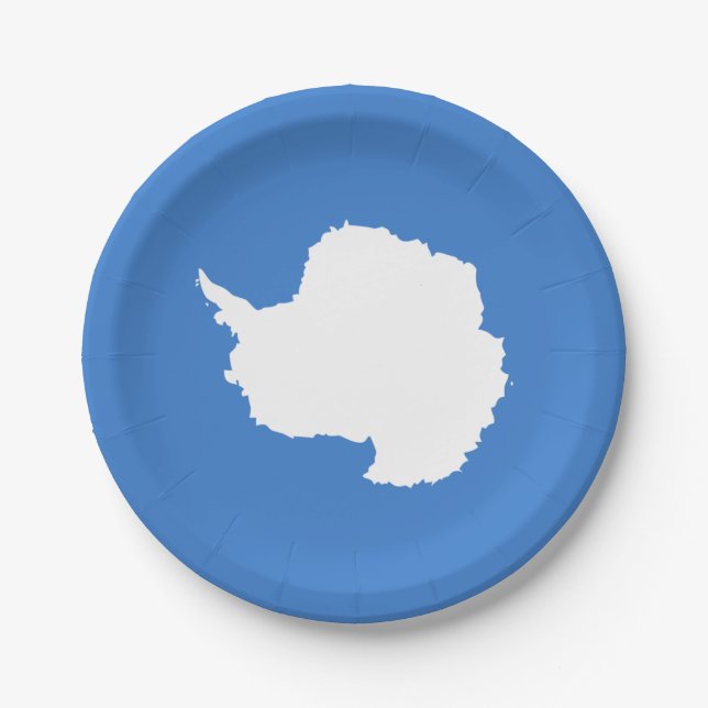 Patriotic Antarctica Flag Paper Plate (Front)