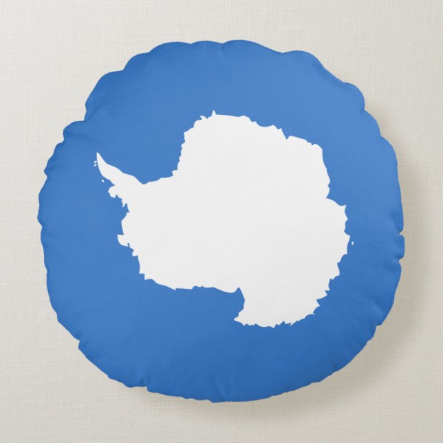 Patriotic Antarctica Flag Round Cushion (Front)