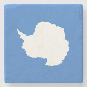 Patriotic Antarctica Flag Stone Coaster