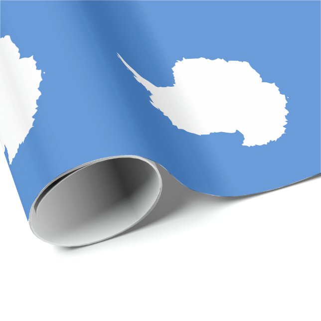Patriotic Antarctica Flag Wrapping Paper (Roll Corner)