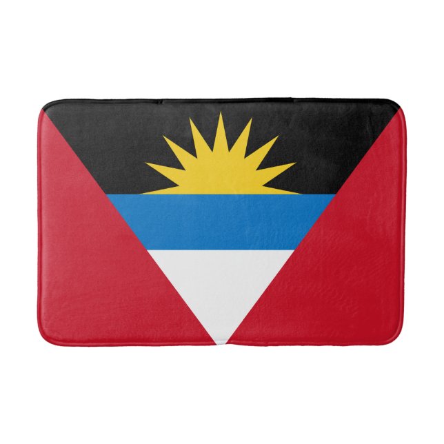 Patriotic Antigua and Barbuda Flag Bath Mat (Front)