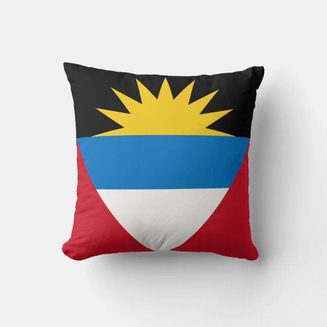 Patriotic Antigua and Barbuda Flag Cushion (Front)