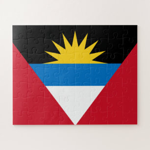 Patriotic Antigua and Barbuda Flag Jigsaw Puzzle