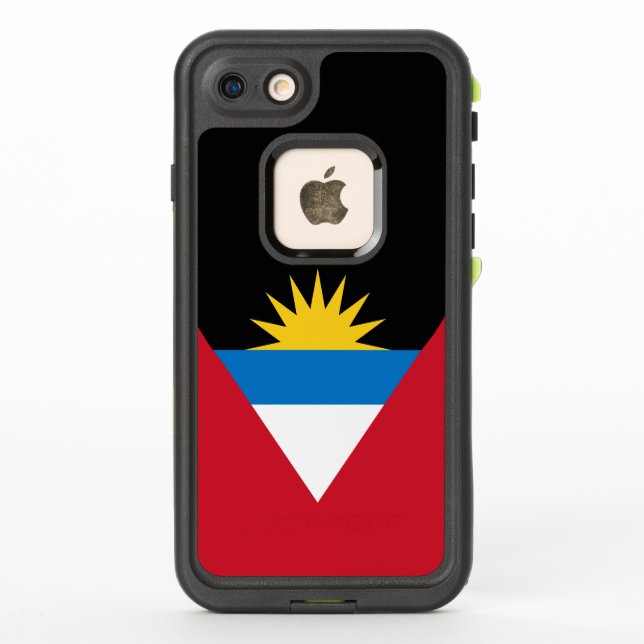 Patriotic Antigua and Barbuda Flag LifeProof iPhone Case (Back)