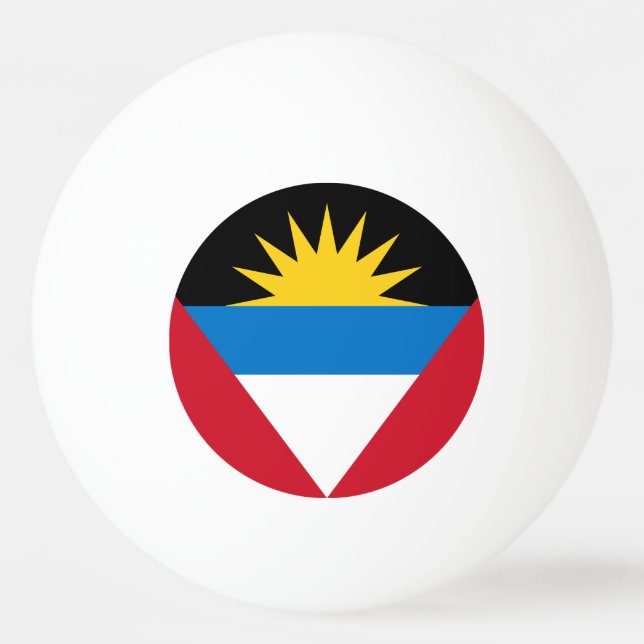 Patriotic Antigua and Barbuda Flag Ping Pong Ball (Front)