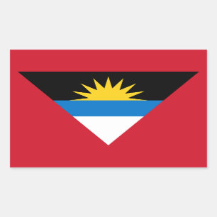Patriotic Antigua and Barbuda Flag Rectangular Sticker
