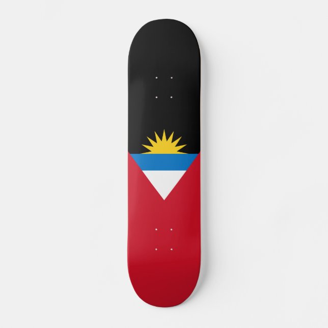 Patriotic Antigua and Barbuda Flag Skateboard (Front)
