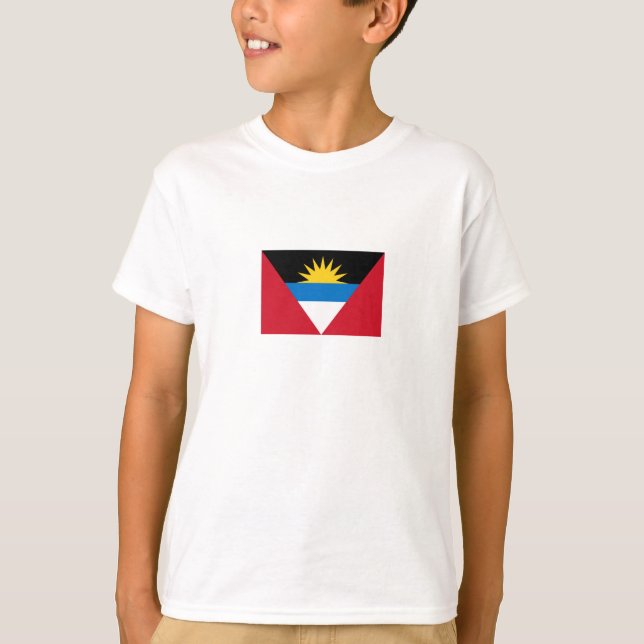 Patriotic Antigua and Barbuda Flag T-Shirt (Front)