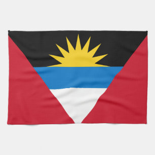 Patriotic Antigua and Barbuda Flag Tea Towel