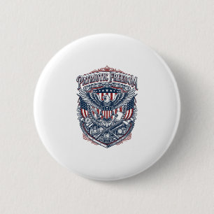 Patriotic Antique Collector Vector Graphic Tee 6 Cm Round Badge