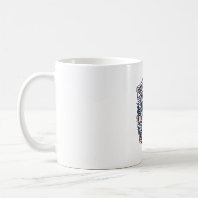 Patriotic Antique Collector Vector Graphic Tee Coffee Mug (Left)