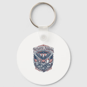 Patriotic Antique Collector Vector Graphic Tee Key Ring