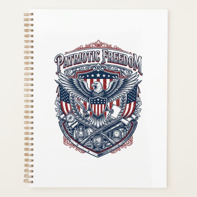 Patriotic Antique Collector Vector Graphic Tee Planner (Front)