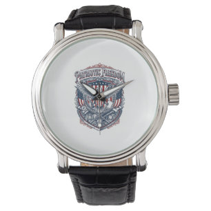 Patriotic Antique Collector Vector Graphic Tee Watch