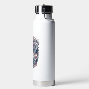 Patriotic Antique Collector Vector Graphic Tee Water Bottle