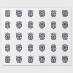 Patriotic Antique Collector Vector Graphic Tee Wrapping Paper