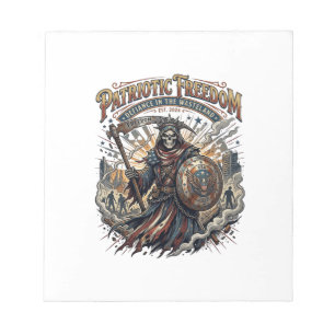 Patriotic Apocalyptic Liberty Reaper Zombie Apocal Notepad