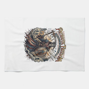 Patriotic Apocalyptic Liberty Reaper Zombie Apocal Tea Towel