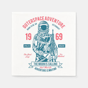 Patriotic Apollo 11 Mission Napkin