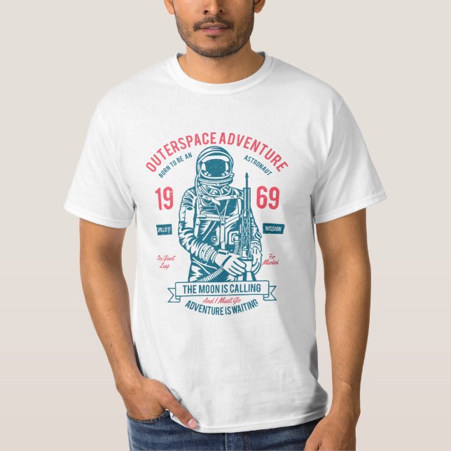 Patriotic Apollo 11 Mission T-Shirt (Front)