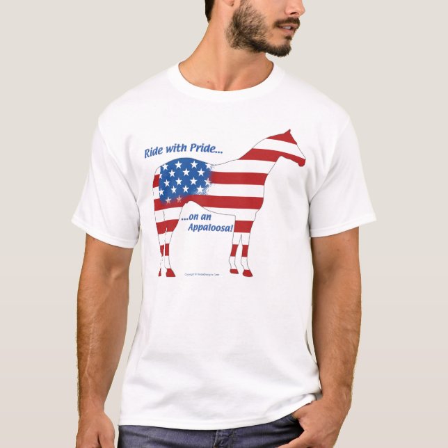 Patriotic Appaloosa Horse T-Shirt (Front)