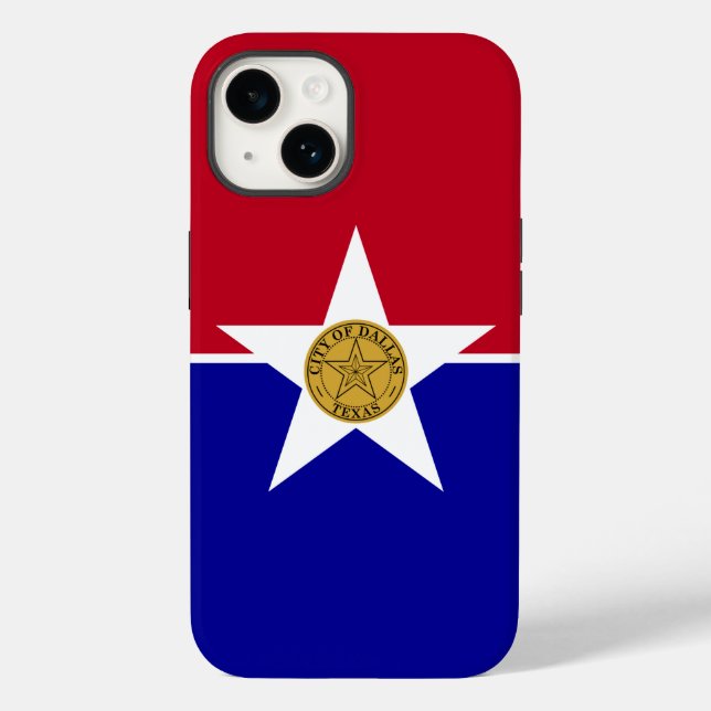 Patriotic Apple Case-Mate 14, Dallas flag iPhone Case (Back)