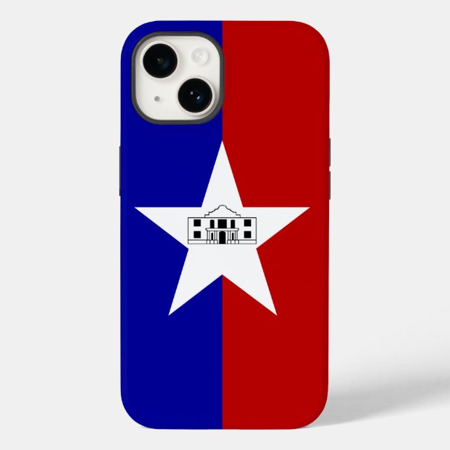 Patriotic Apple Case-Mate 14, San Antonio flag iPhone Case (Back)