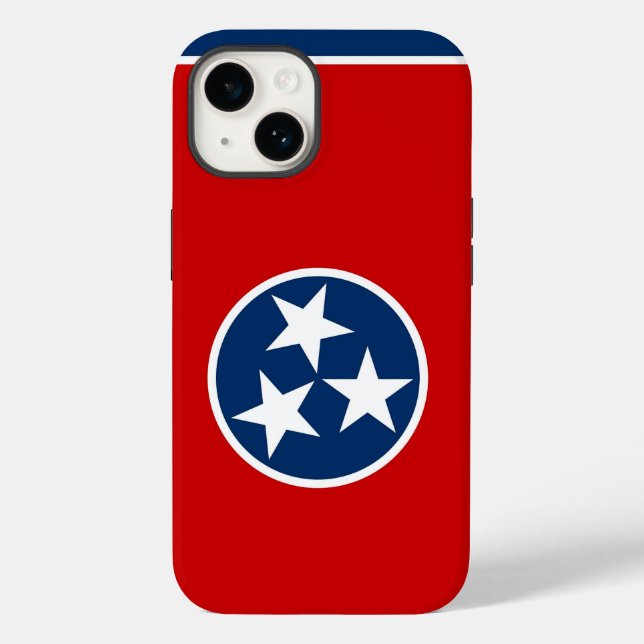 Patriotic Apple Case-Mate 14, Tennessee flag iPhone Case (Back)