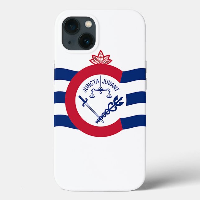 Patriotic Apple Case-Mate, Cincinnati flag Case-Mate iPhone Case (Back)