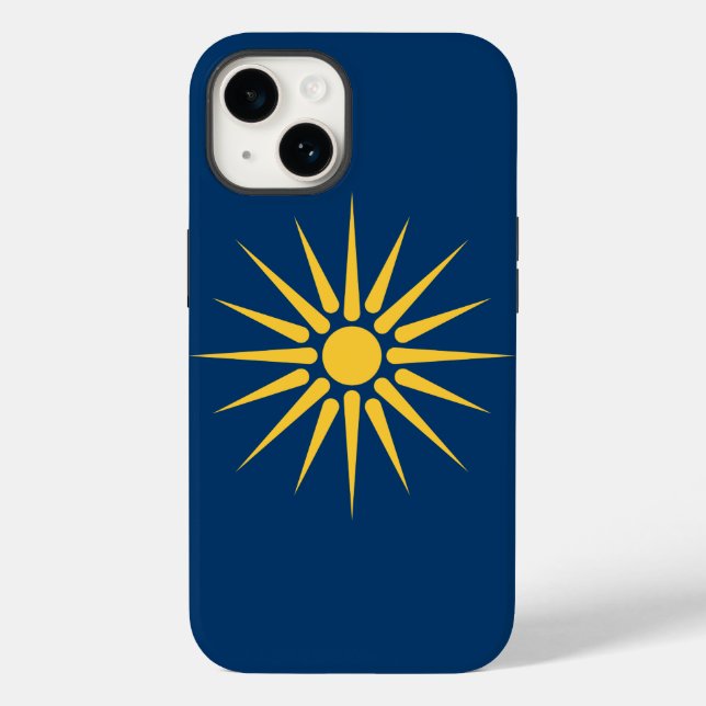 Patriotic Apple Case-Mate, Macedonia Flag Case-Mate iPhone Case (Back)