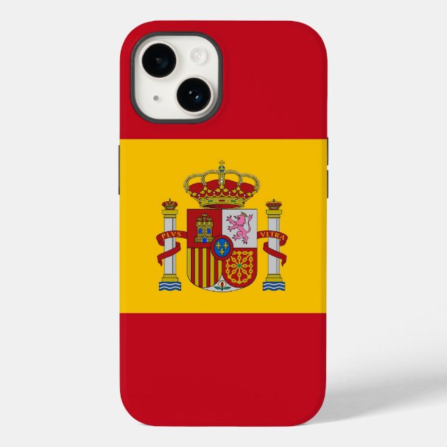 Patriotic Apple Case-Mate, Spain flag Case-Mate iP iPhone Case (Back)