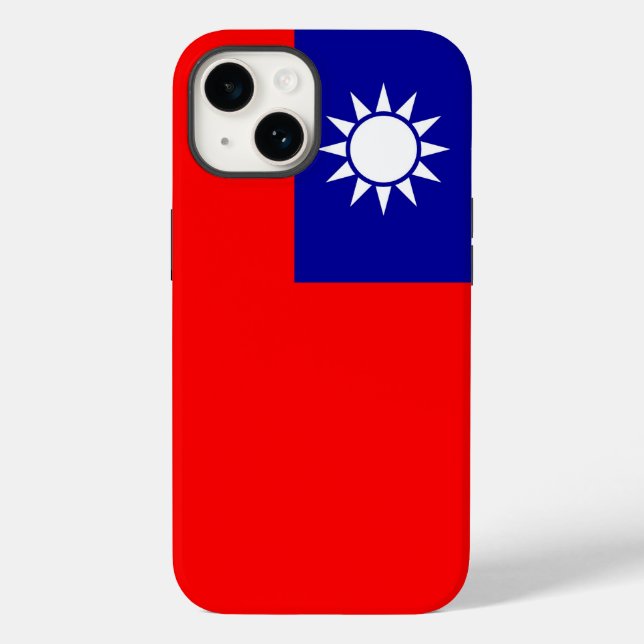 Patriotic Apple Case-Mate, Taiwan flag Case-Mate i iPhone Case (Back)