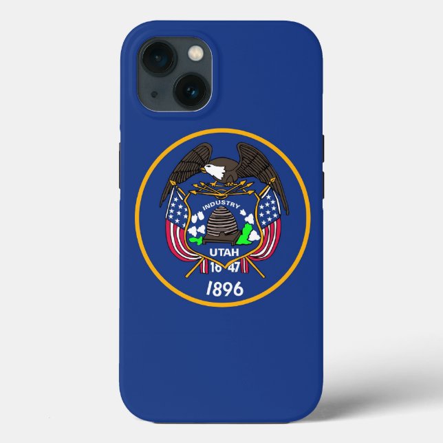 Patriotic Apple Case-Mate, Utah flag Case-Mate iPhone Case (Back)