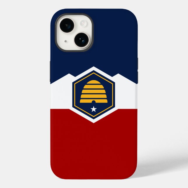 Patriotic Apple Case-Mate, Utah Flag, USA Case-Mate iPhone Case (Back)