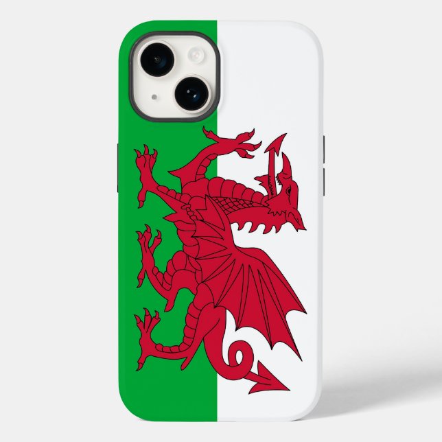 Patriotic Apple Case-Mate, Wales flag Case-Mate iP iPhone Case (Back)