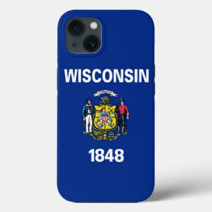 Patriotic Apple Case-Mate, Wisconsin flag iPhone 13 Case