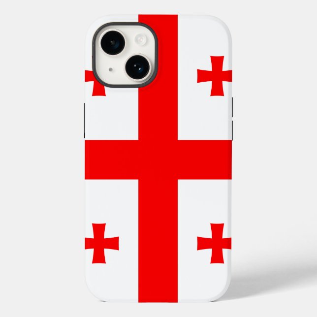 Patriotic Apple Case-Mate with Georgia flag  iPhone Case (Back)