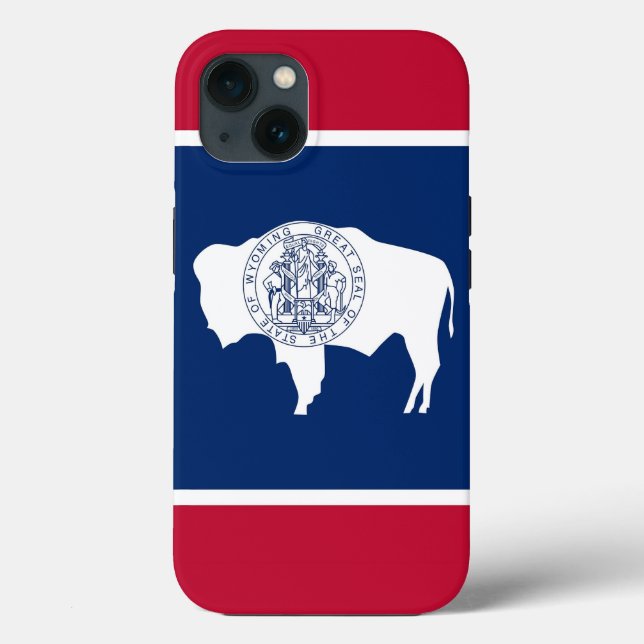 Patriotic Apple Case-Mate, Wyoming flag Case-Mate iPhone Case (Back)