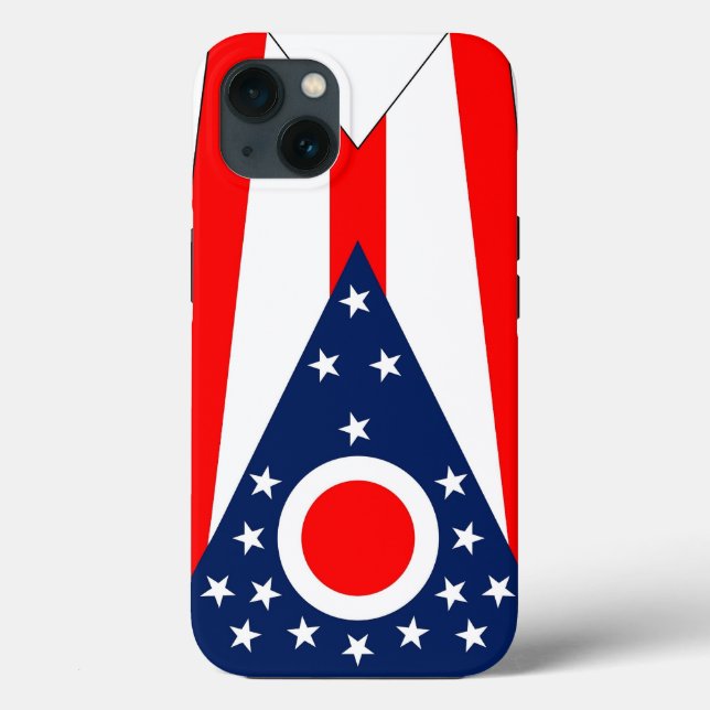 Patriotic Apple iPhone 13 Case-Mate, Ohio Flag Case-Mate iPhone Case (Back)