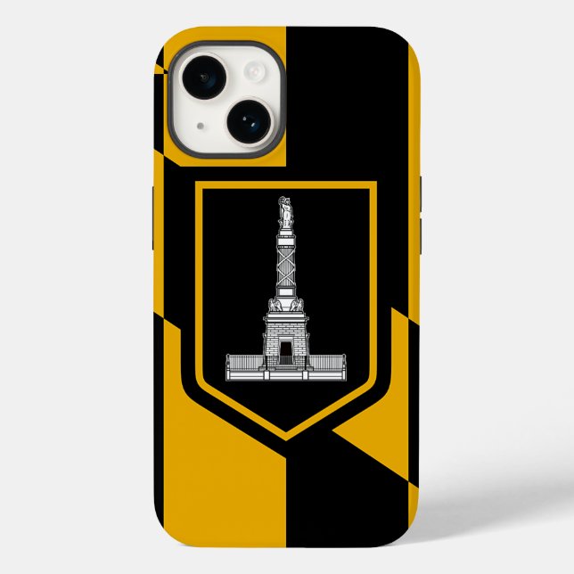 Patriotic Apple iPhone 14 case, Baltimore flag Case-Mate iPhone Case (Back)