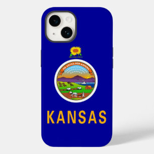 Patriotic Apple iPhone 14 Case-Mate, Kansas flag Case-Mate iPhone 14 Case