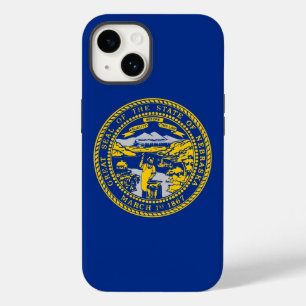 Patriotic Apple iPhone 14 Case-Mate, Nebraska Flag Case-Mate iPhone 14 Case