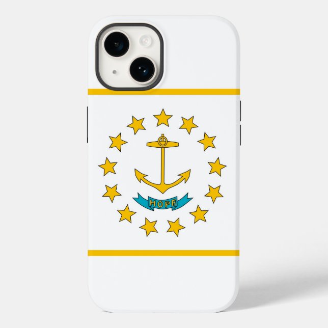Patriotic Apple iPhone 14 Case-Mate, Rhode Island Case-Mate iPhone Case (Back)