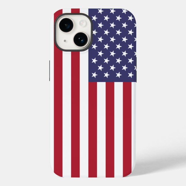 Patriotic Apple iPhone 14 Case-Mate with USA flag Case-Mate iPhone Case (Back)