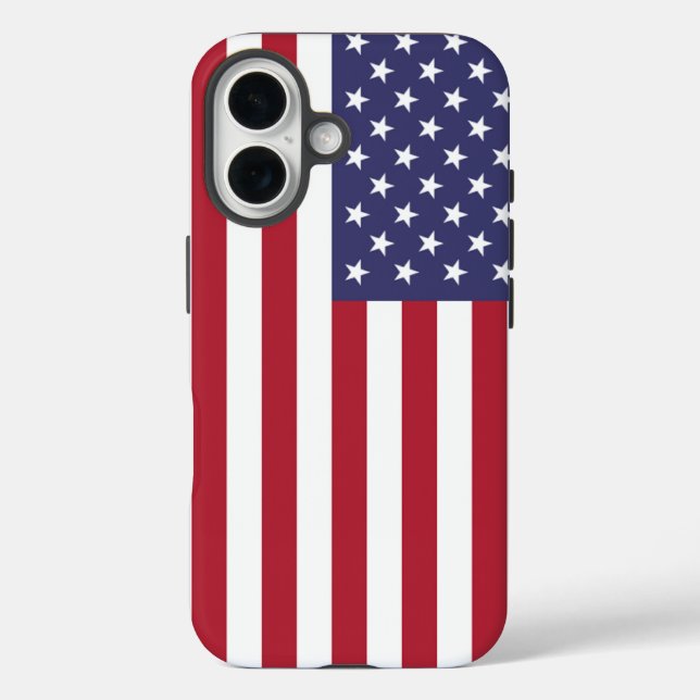 Patriotic Apple iPhone 16 Case-Mate with USA flag Case (Back)