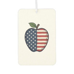 Patriotic Apple Vintage Engraving Vector Design_1 Car Air Freshener