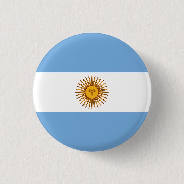Patriotic Argentinian Flag 3 Cm Round Badge (Front)