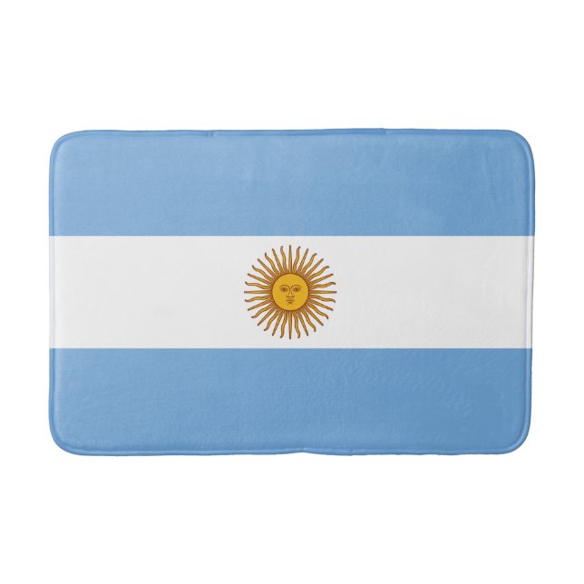 Patriotic Argentinian Flag Bath Mat (Front)