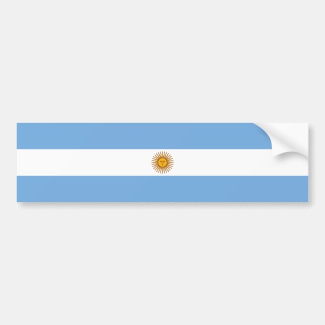 Patriotic Argentinian Flag Bumper Sticker (Front)
